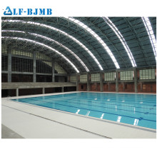 China manufacture two-storey high rise steel structure building frame swimming pool roof construction